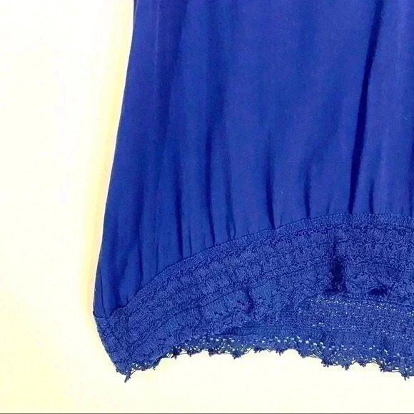 Forgotten Grace Navy Embroidered Lace V-Neck Tunic - Picture 6 of 14